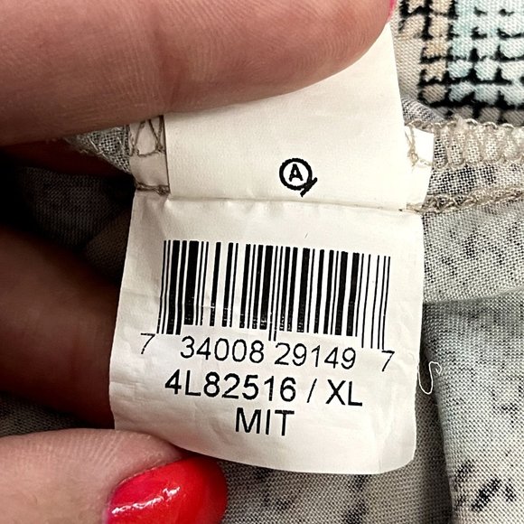 Karen Kane Womens Snakeskin Blouse Tie Front Long Sleeve Size XL - Picture 10 of 15